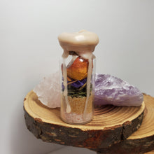 Load image into Gallery viewer, Love, Self-Love Charm Spell Bottle Good Intention Jar made with Amethyst and Rose Quartz