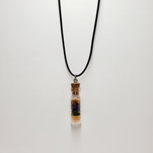 Load image into Gallery viewer, Love, Self-Love Charm Spell Bottle Good Intention Pendant / Necklace with Amethyst and Rose Quartz