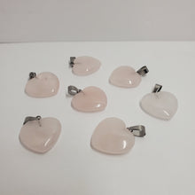 Load image into Gallery viewer, Rose Quartz Heart Shaped Pendants and Necklaces