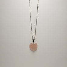 Load image into Gallery viewer, Rose Quartz Heart Shaped Pendants and Necklaces