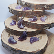 Load image into Gallery viewer, Cresent Moon Amethyst Pendants and Necklaces