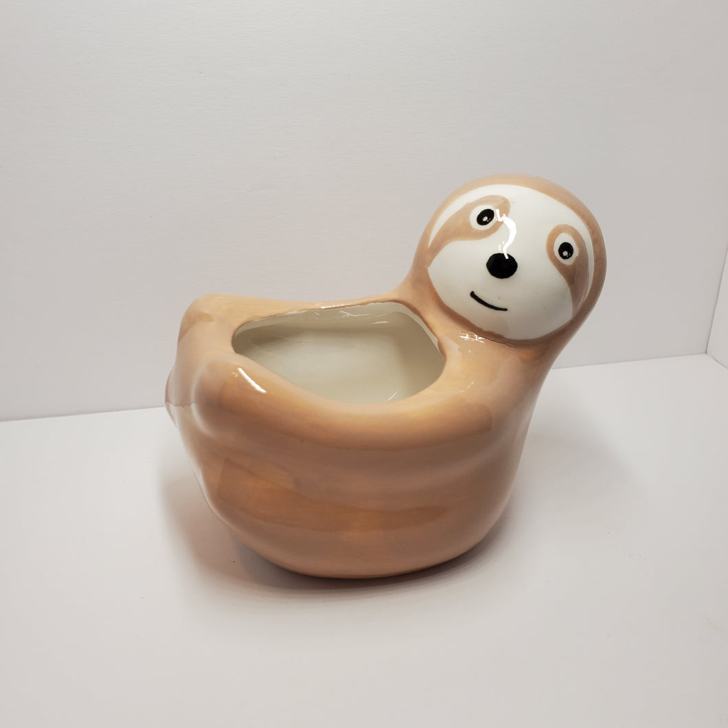 Sammy the Sloth Ceramic Animal Succulent Planter Pot