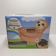 Load image into Gallery viewer, Sammy the Sloth Ceramic Animal Succulent Planter Pot
