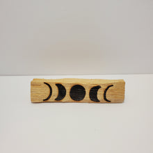 Load image into Gallery viewer, Ethically Sourced Engraved Burned Wood Moon Phases Palo Santo Smudging Stick
