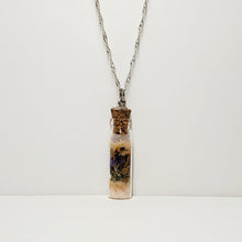 Load image into Gallery viewer, Love, Self-Love Charm Spell Bottle Good Intention Pendant / Necklace with Amethyst and Rose Quartz
