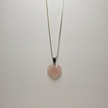 Load image into Gallery viewer, Rose Quartz Heart Shaped Pendants and Necklaces
