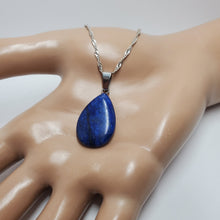 Load image into Gallery viewer, Lapis Lazuli, Stone, Tear Drop Pendants and Necklaces
