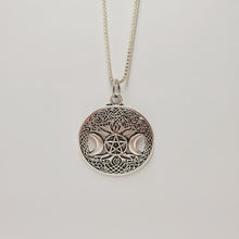 Load image into Gallery viewer, Triple Moon Goddess - Tree Of Life - Pentagram - Pendants &amp; Necklaces
