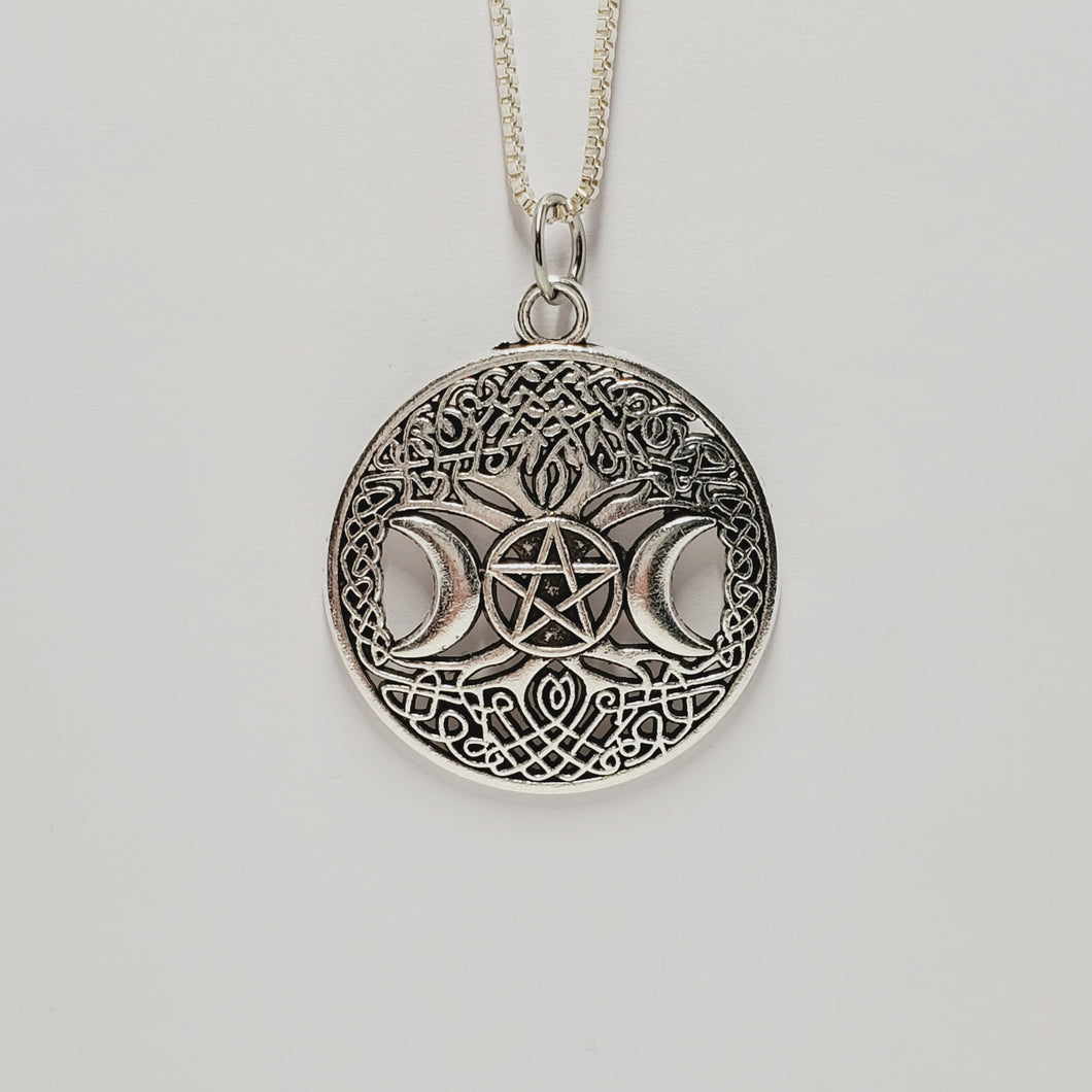 Triple Moon Goddess - Tree Of Life - Pentagram - Pendants & Necklaces