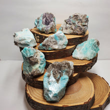 Load image into Gallery viewer, Amazonite with Smoky Quartz, Lepidolite Mica Stone Crystal
