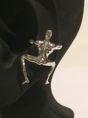 Sterling Silver Muscle Man Ear Cuff