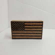 Load image into Gallery viewer, Reclaimed Oak Wooden Flag Block Décor Magnet
