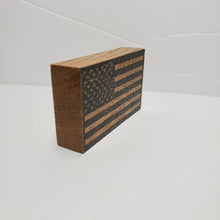 Load image into Gallery viewer, Reclaimed Oak Wooden Flag Block Décor Magnet
